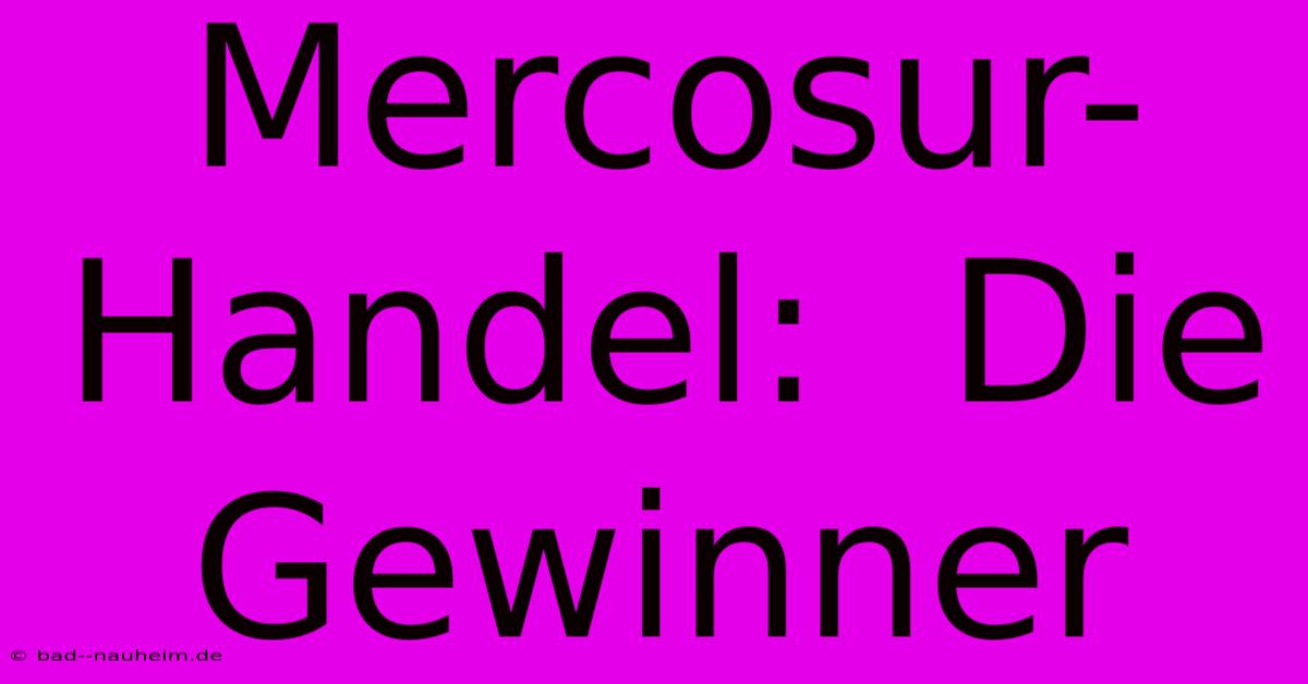 Mercosur-Handel:  Die Gewinner