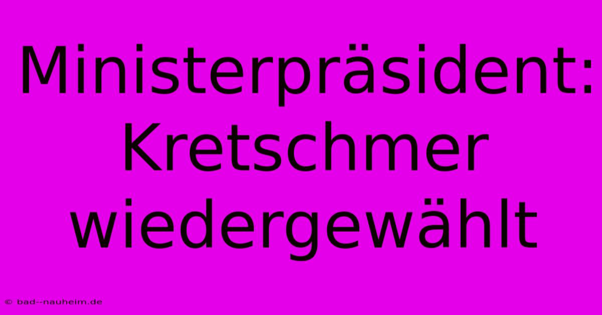 Ministerpräsident: Kretschmer Wiedergewählt