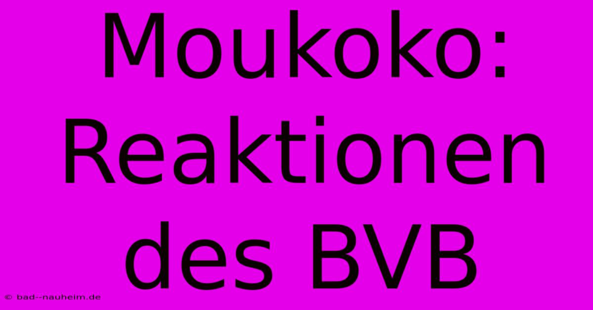 Moukoko: Reaktionen Des BVB