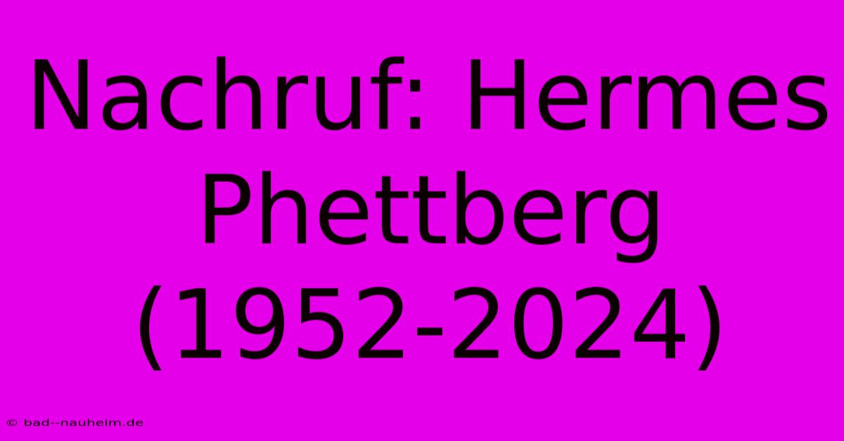 Nachruf: Hermes Phettberg (1952-2024)