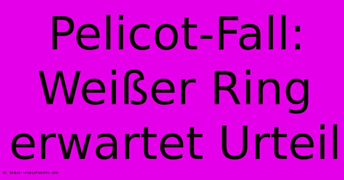 Pelicot-Fall: Weißer Ring Erwartet Urteil