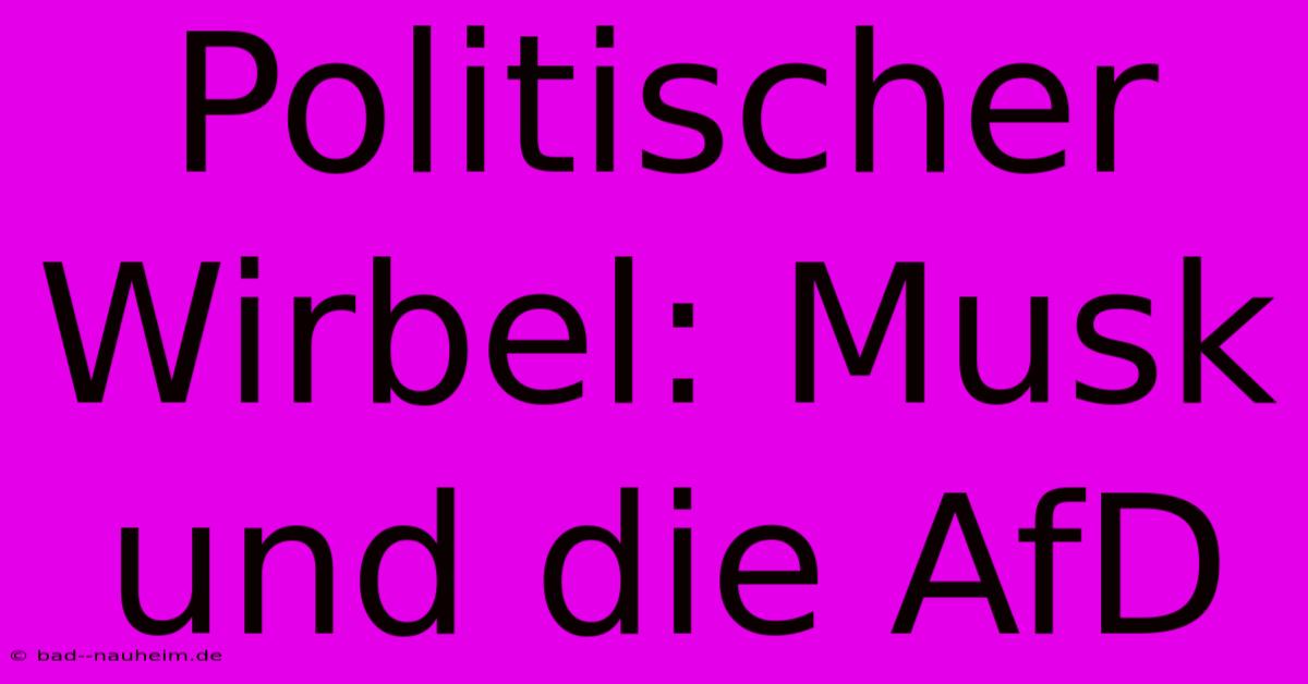 Politischer Wirbel: Musk Und Die AfD