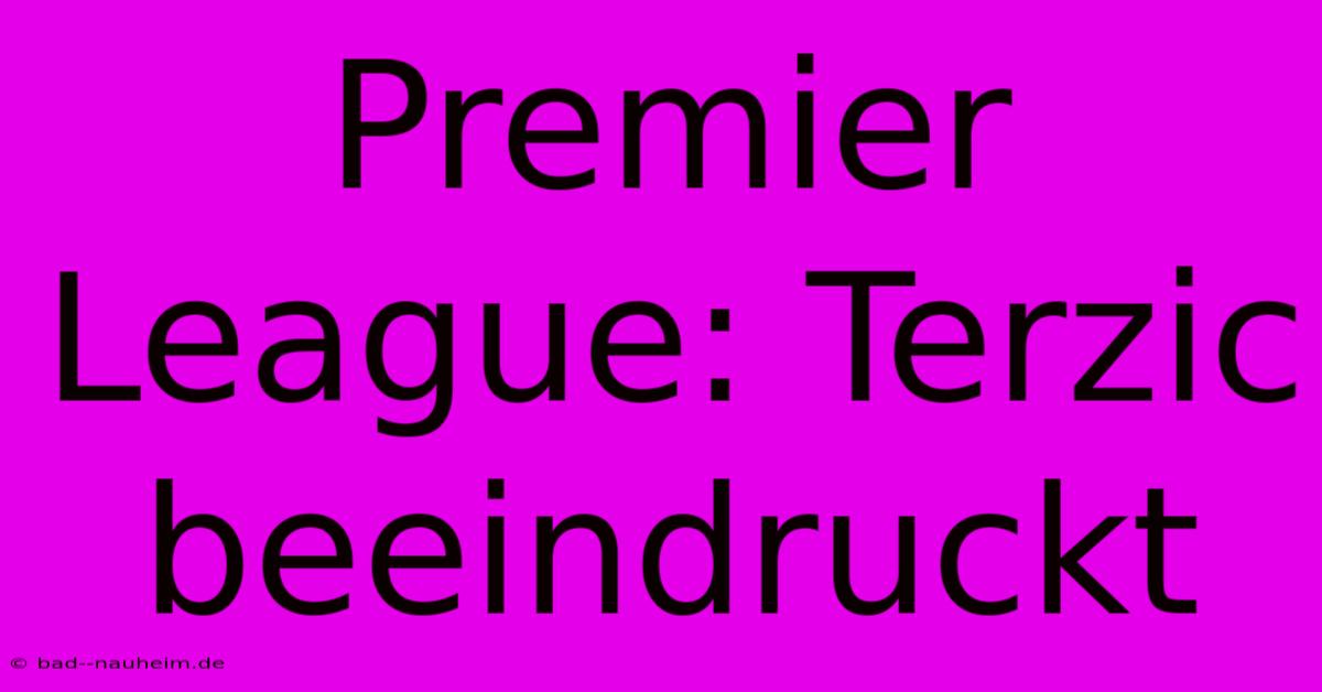 Premier League: Terzic Beeindruckt