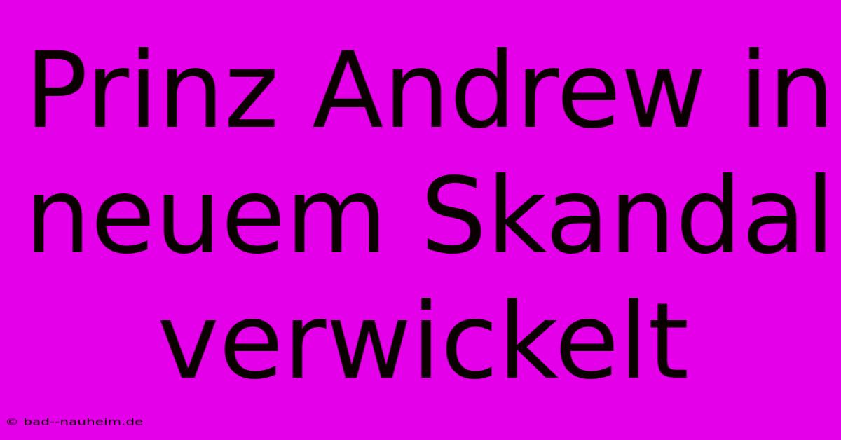 Prinz Andrew In Neuem Skandal Verwickelt