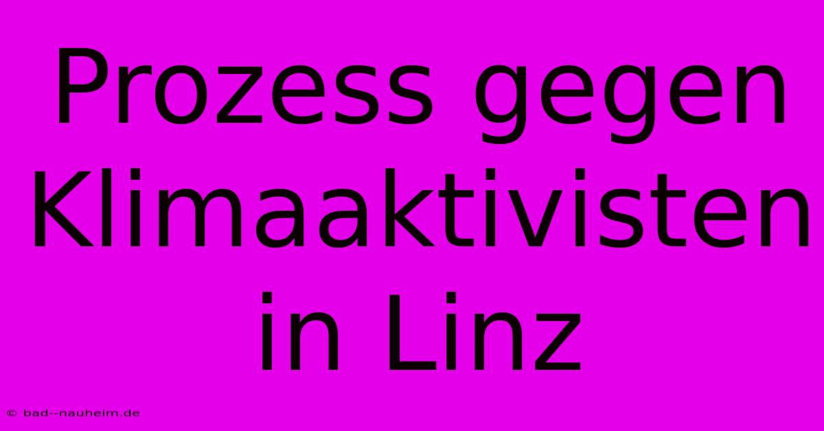 Prozess Gegen Klimaaktivisten In Linz