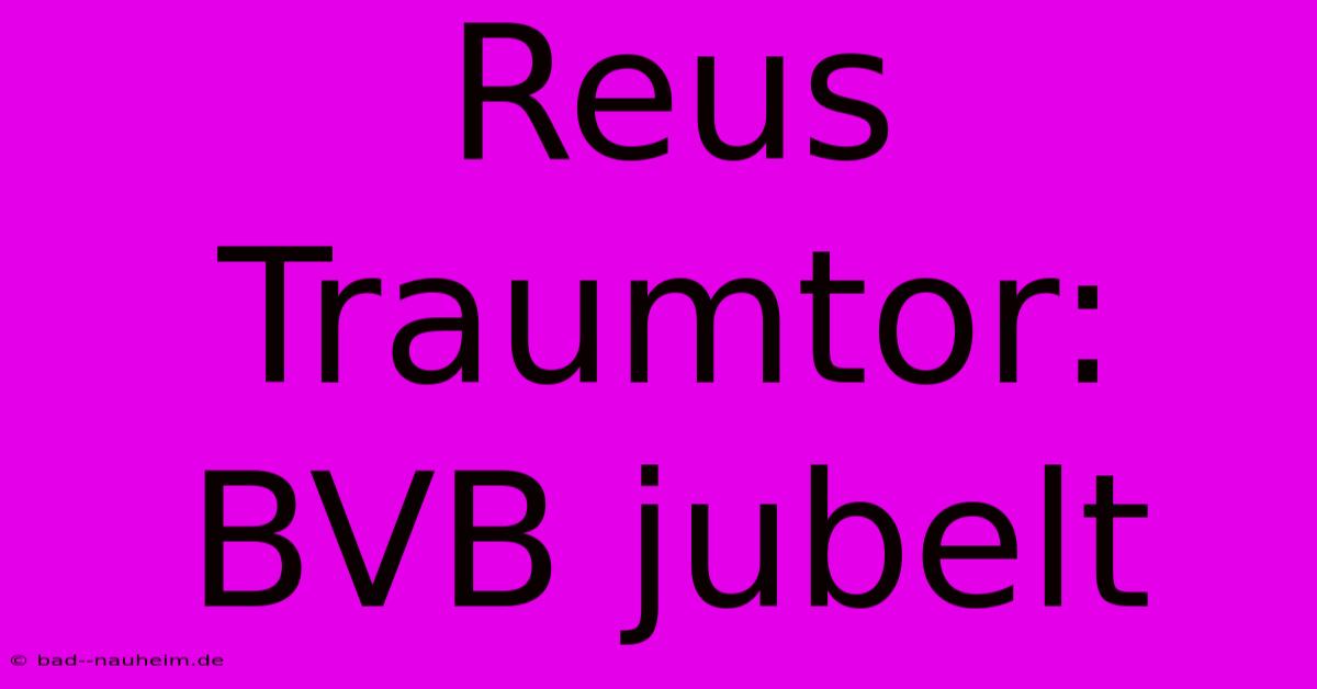 Reus Traumtor: BVB Jubelt