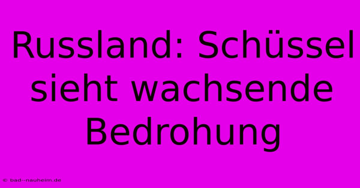 Russland: Schüssel Sieht Wachsende Bedrohung