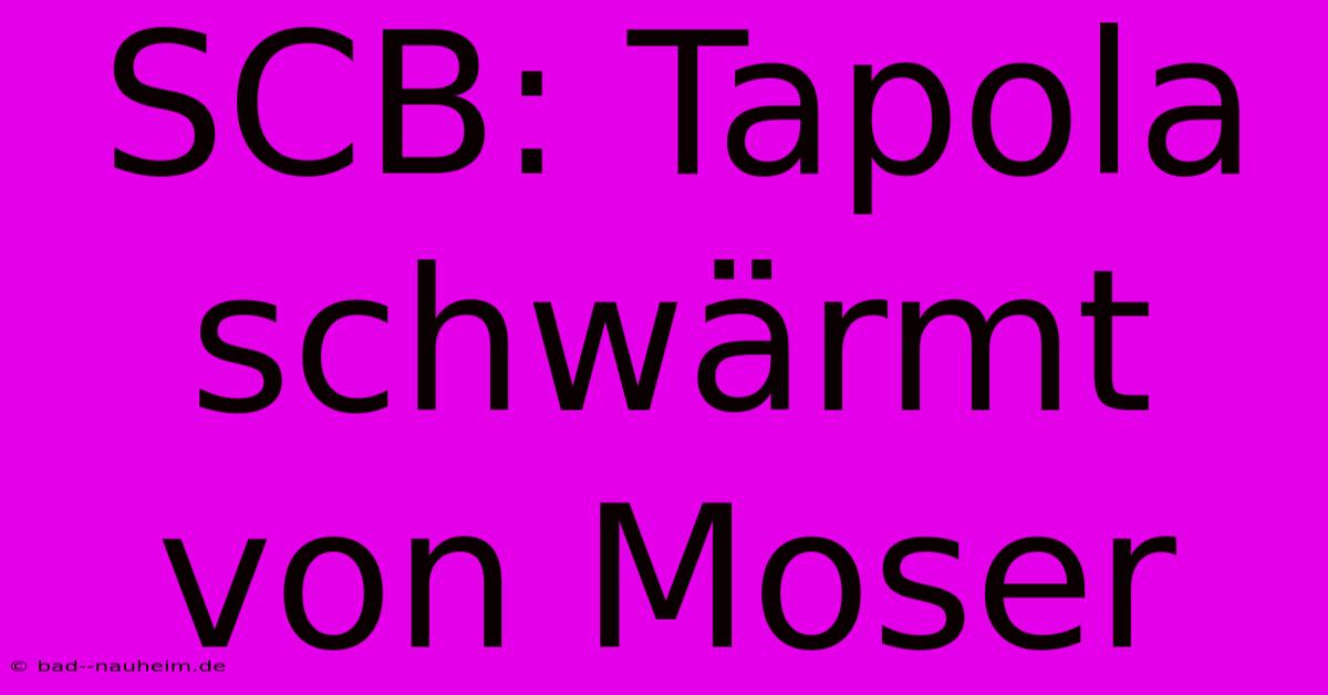 SCB: Tapola Schwärmt Von Moser