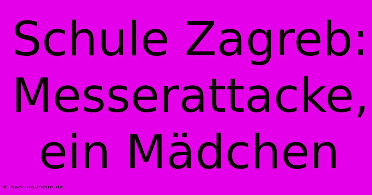 Schule Zagreb: Messerattacke, Ein Mädchen