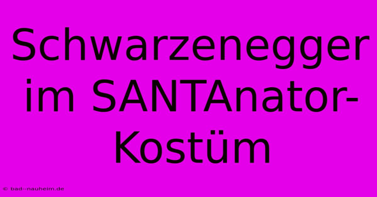 Schwarzenegger Im SANTAnator-Kostüm