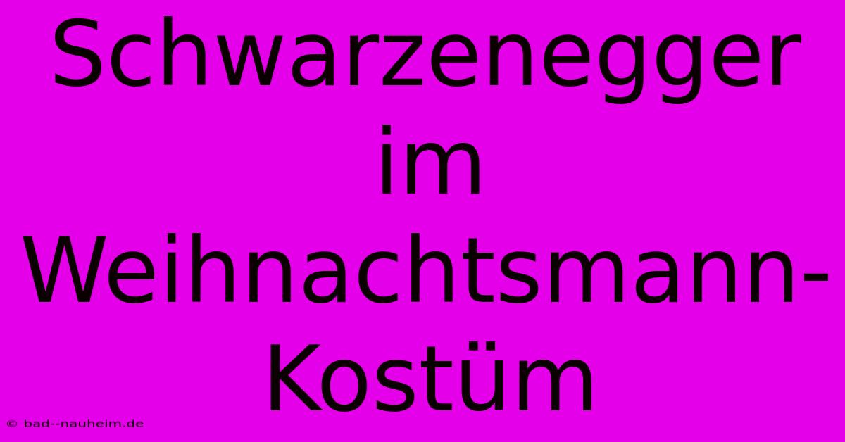 Schwarzenegger Im Weihnachtsmann-Kostüm