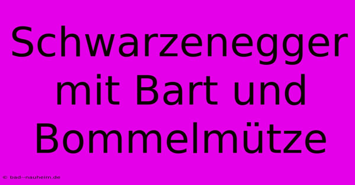 Schwarzenegger Mit Bart Und Bommelmütze