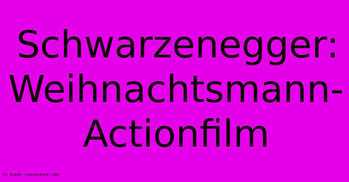 Schwarzenegger:  Weihnachtsmann-Actionfilm