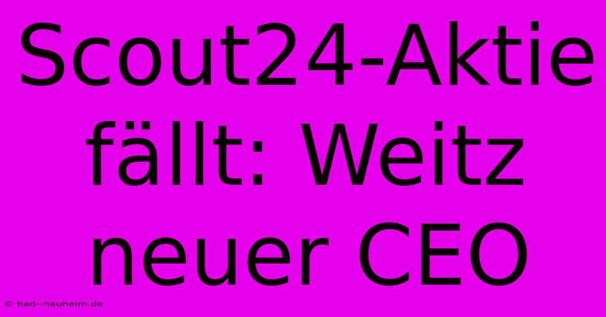 Scout24-Aktie Fällt: Weitz Neuer CEO