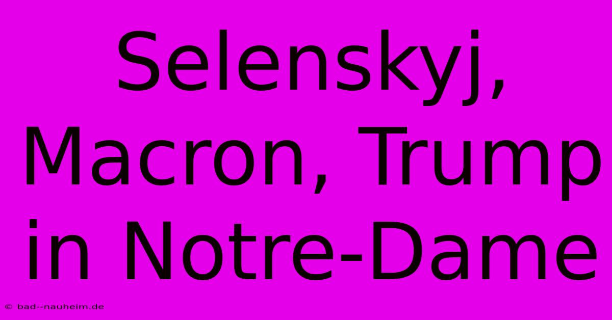 Selenskyj, Macron, Trump In Notre-Dame