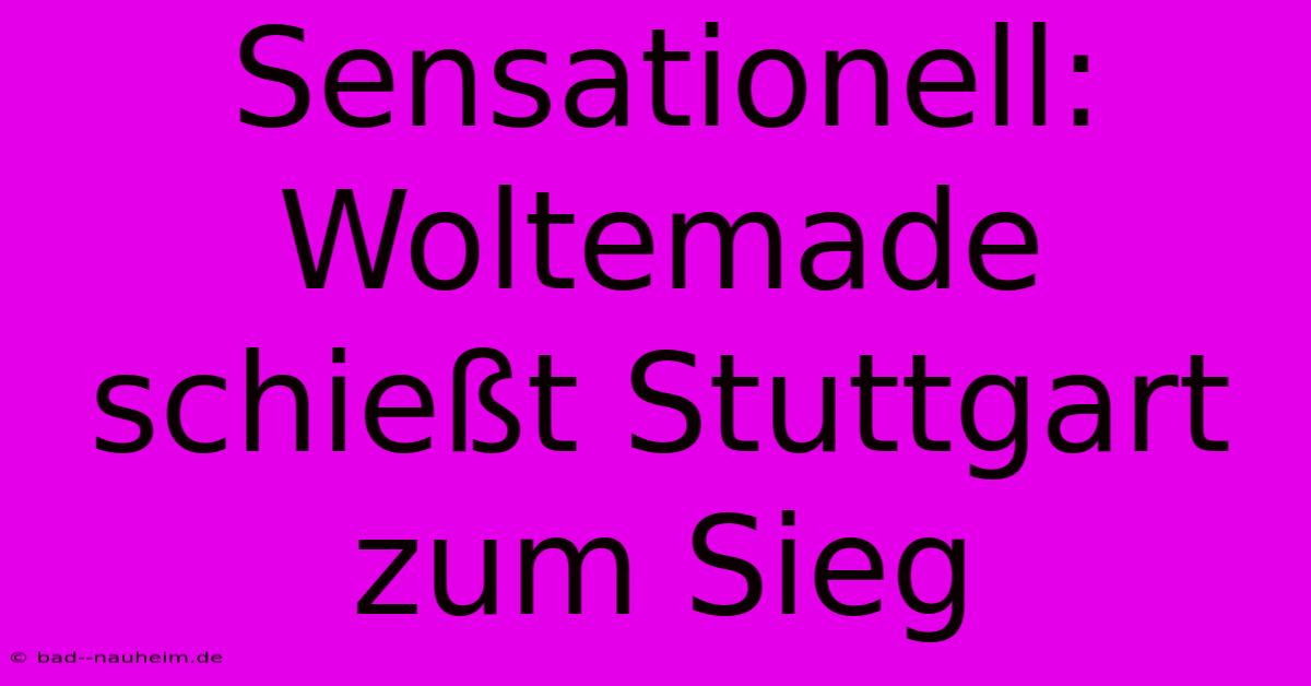 Sensationell: Woltemade Schießt Stuttgart Zum Sieg