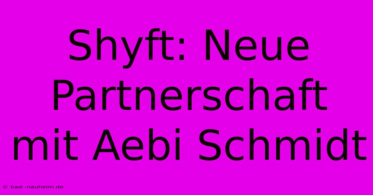 Shyft: Neue Partnerschaft Mit Aebi Schmidt