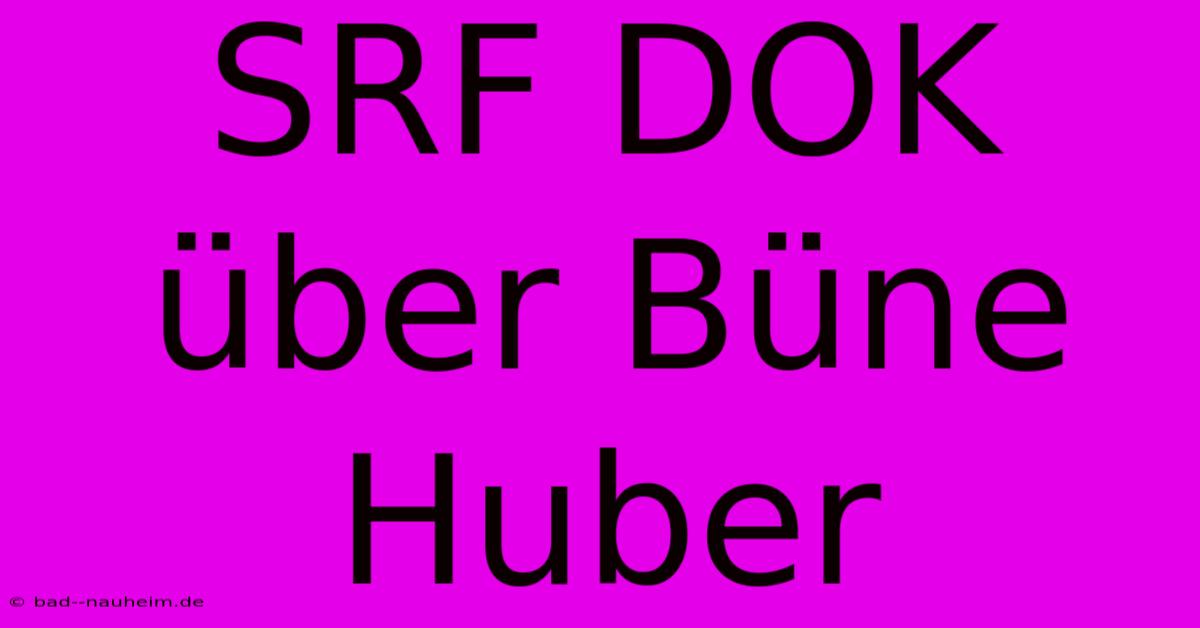 SRF DOK Über Büne Huber