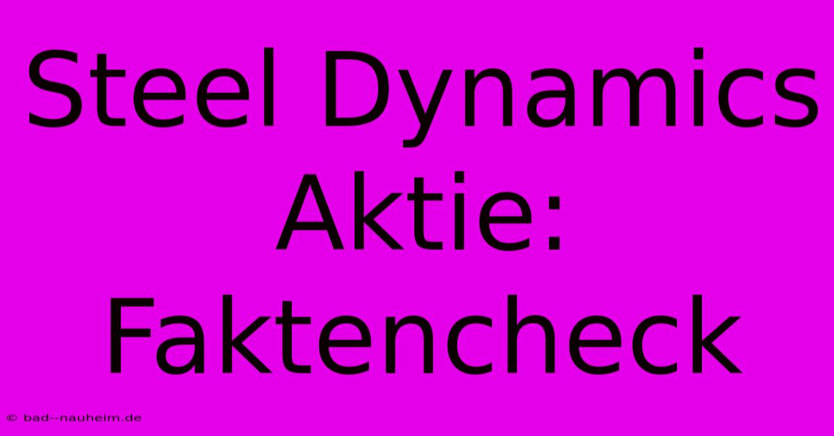 Steel Dynamics Aktie: Faktencheck