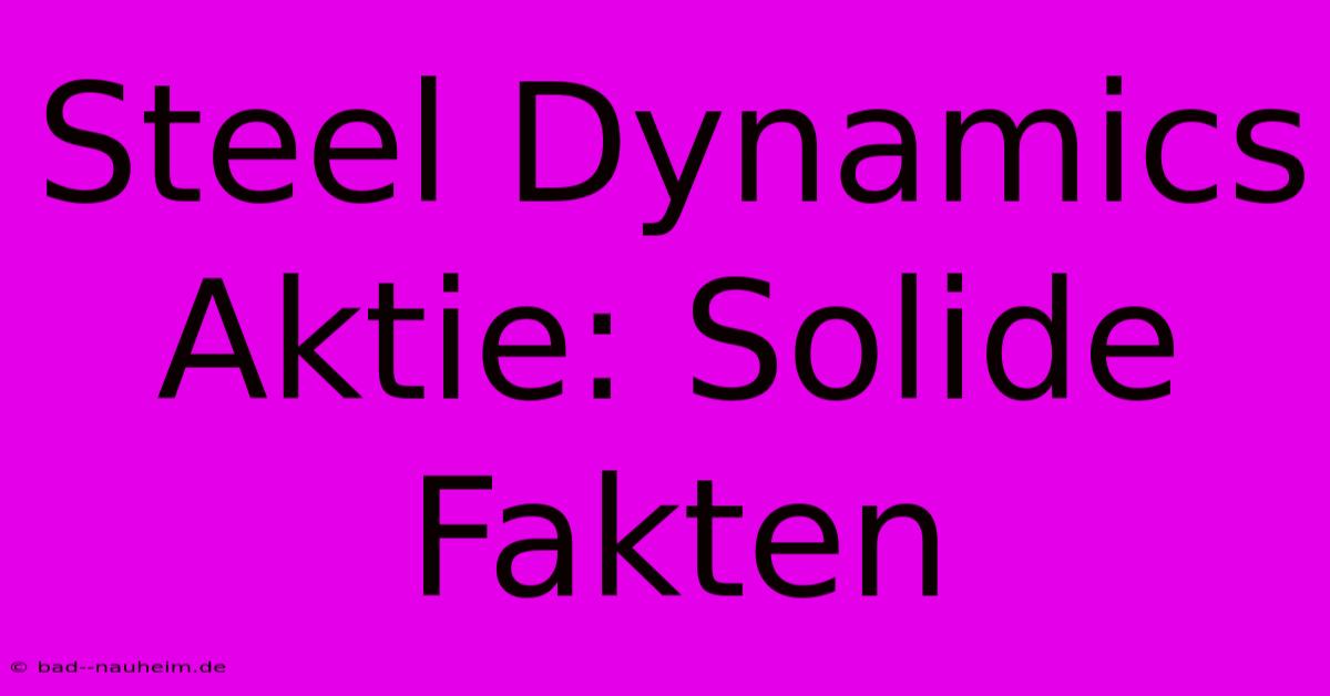 Steel Dynamics Aktie: Solide Fakten