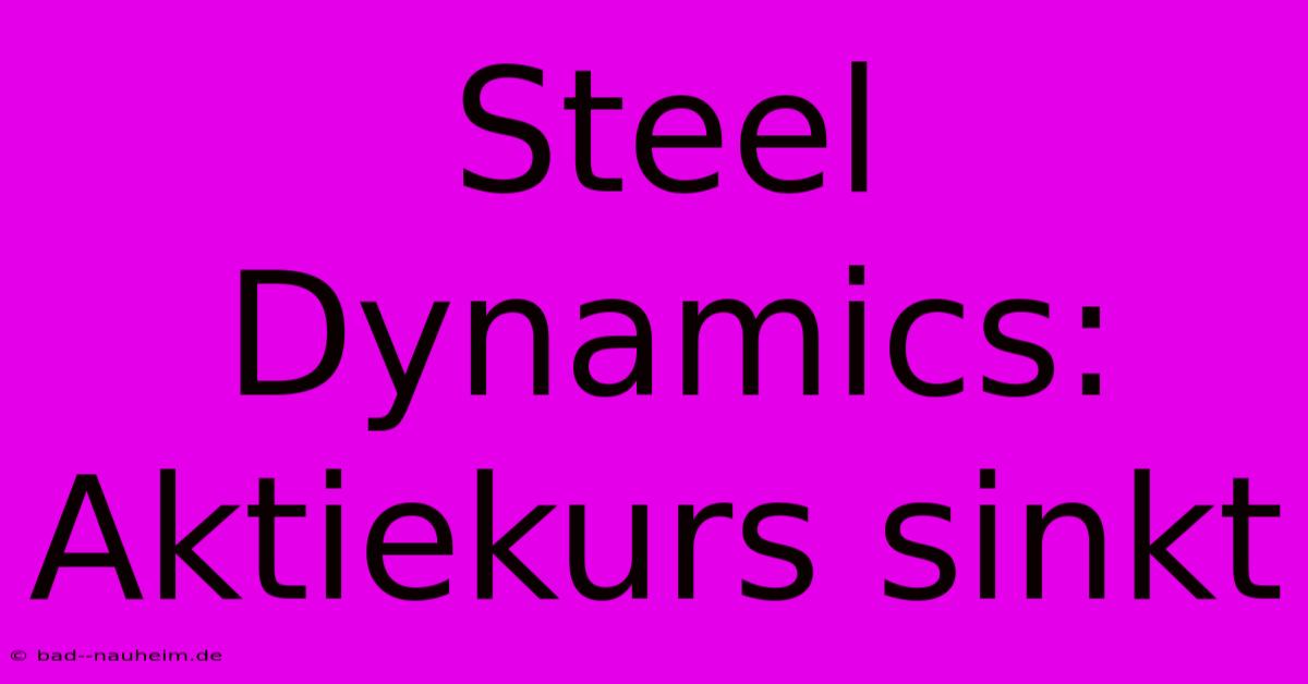 Steel Dynamics: Aktiekurs Sinkt