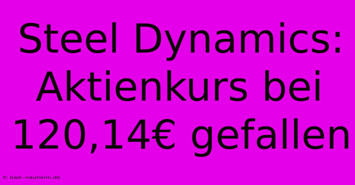 Steel Dynamics: Aktienkurs Bei 120,14€ Gefallen