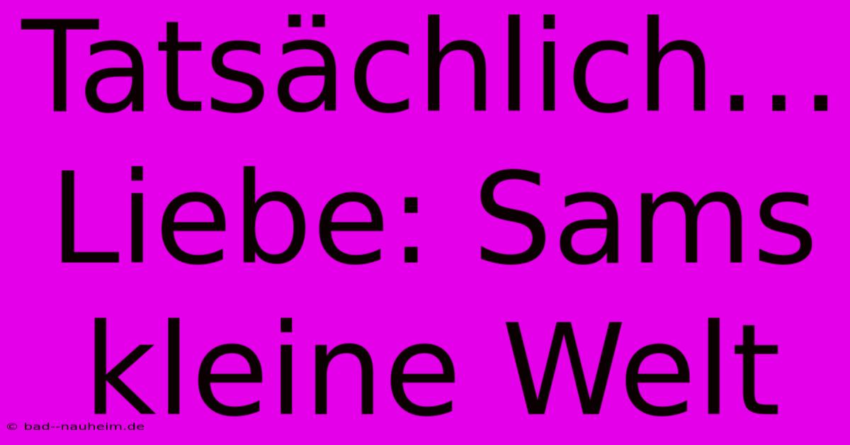 Tatsächlich… Liebe: Sams Kleine Welt