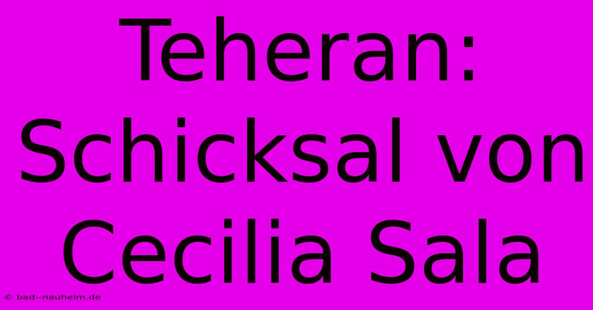 Teheran: Schicksal Von Cecilia Sala