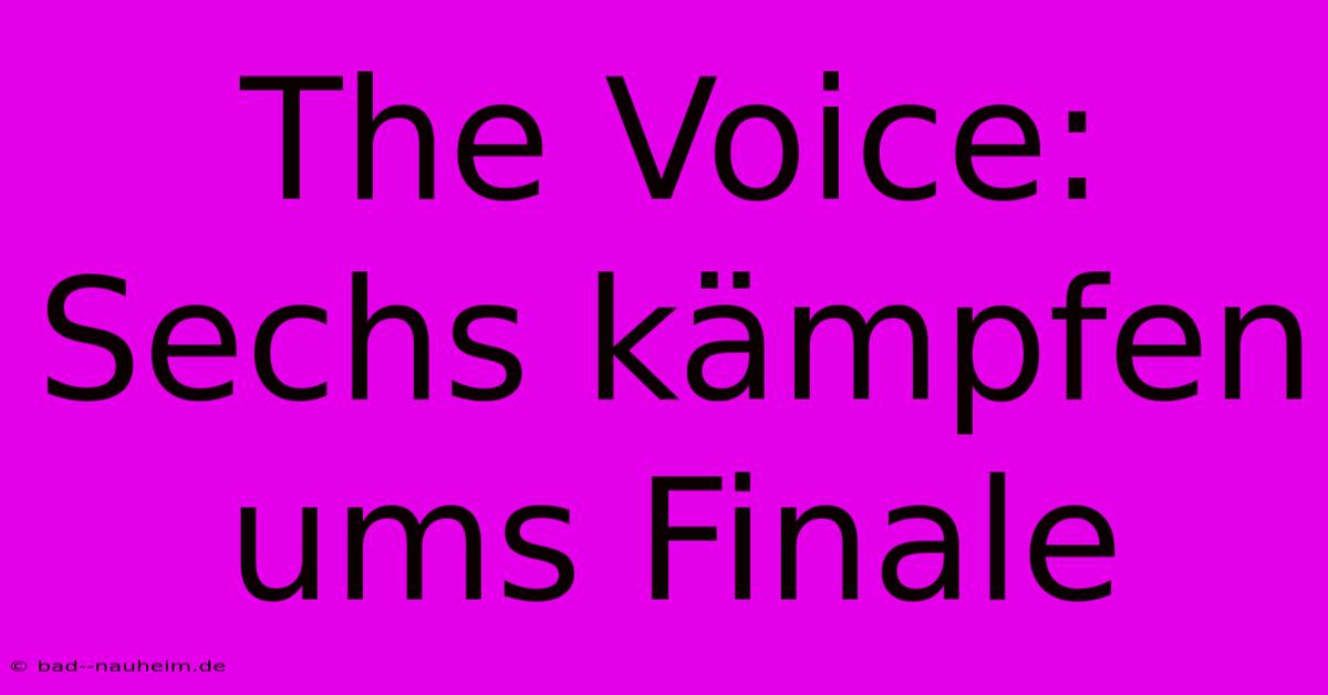 The Voice:  Sechs Kämpfen Ums Finale