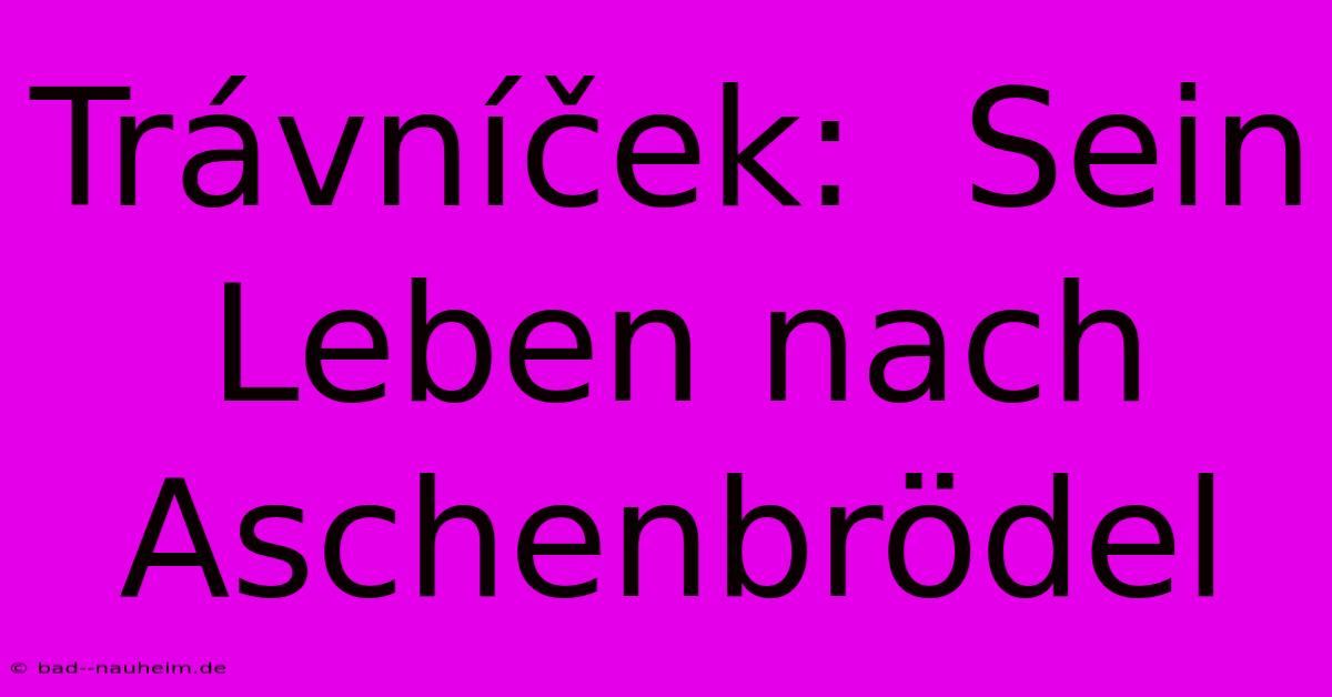 Trávníček:  Sein Leben Nach Aschenbrödel