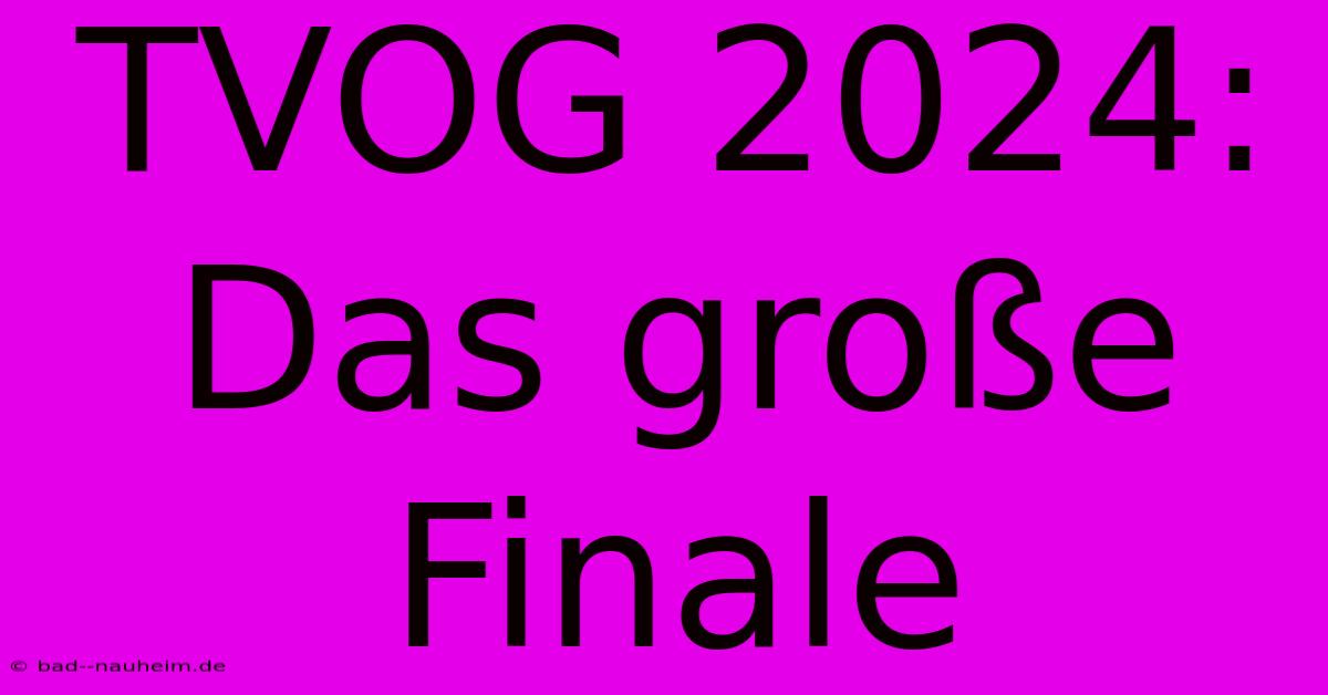 TVOG 2024: Das Große Finale