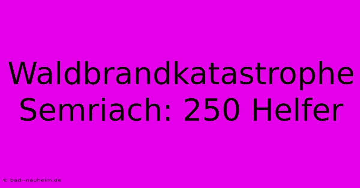 Waldbrandkatastrophe Semriach: 250 Helfer