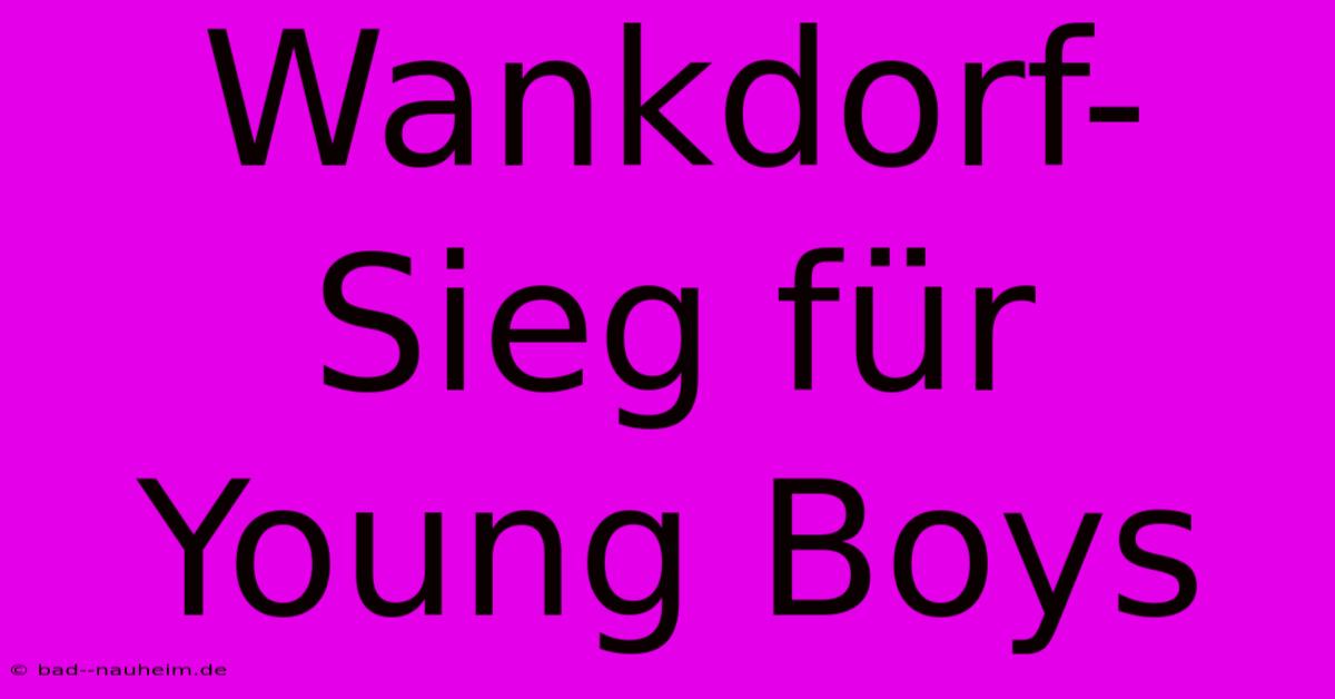 Wankdorf-Sieg Für Young Boys