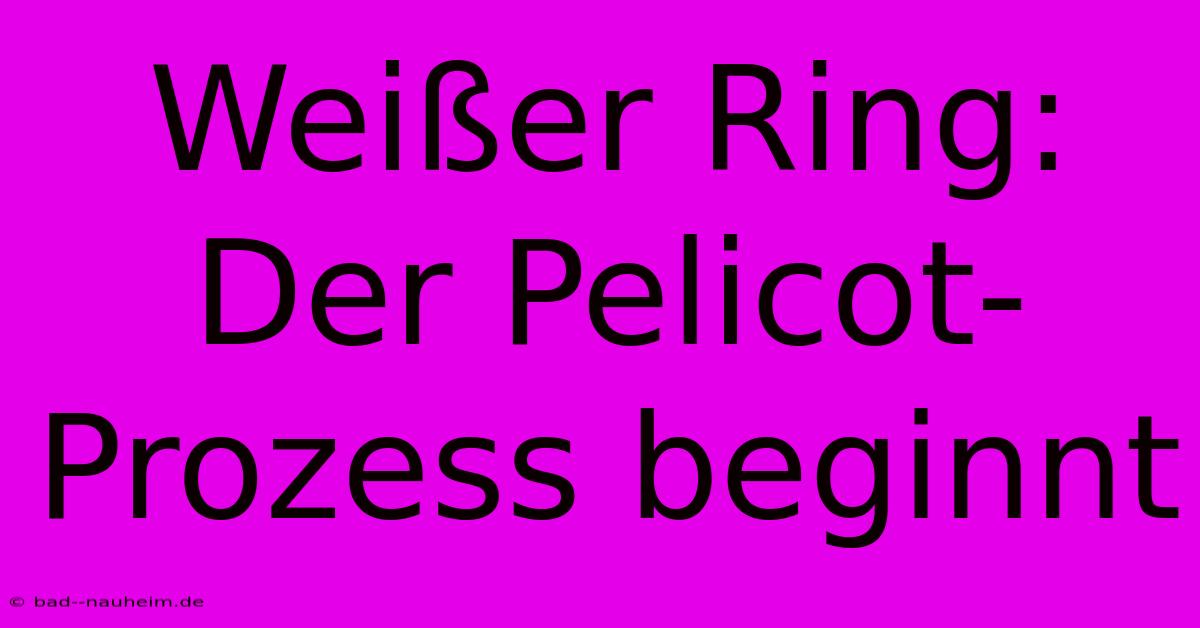 Weißer Ring:  Der Pelicot-Prozess Beginnt