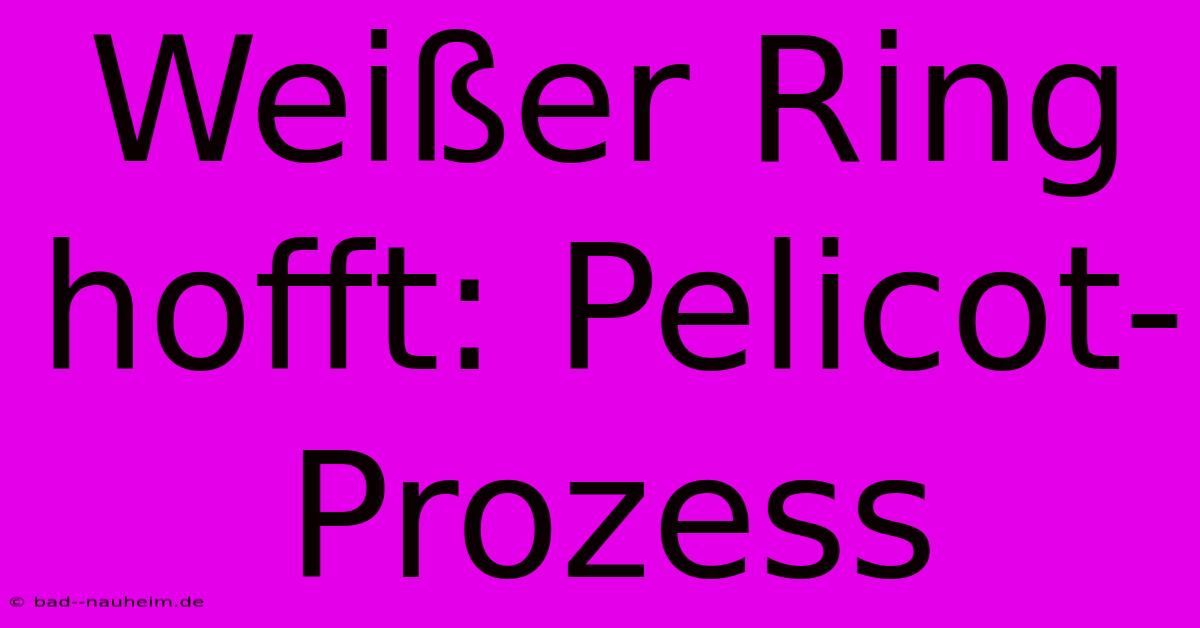 Weißer Ring Hofft: Pelicot-Prozess