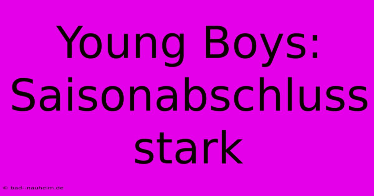 Young Boys: Saisonabschluss Stark