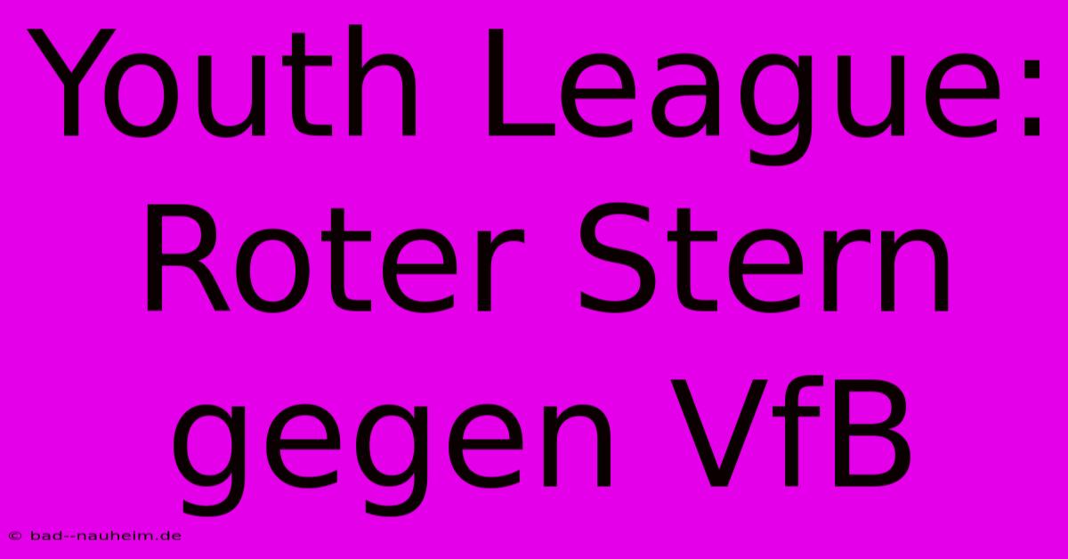 Youth League: Roter Stern Gegen VfB