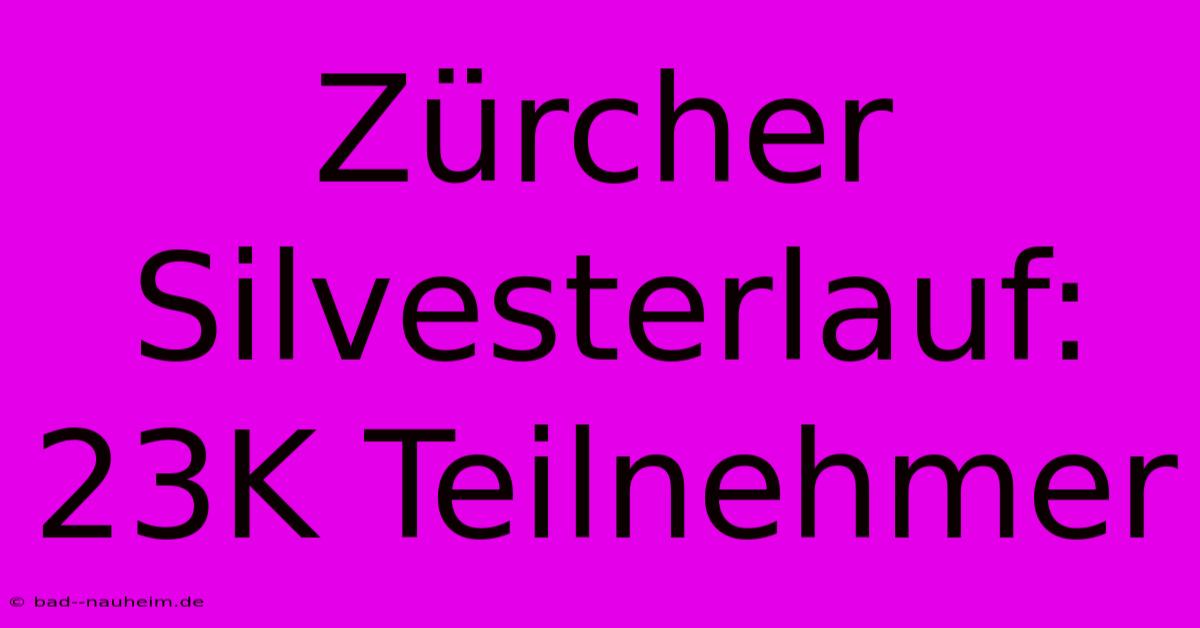 Zürcher Silvesterlauf: 23K Teilnehmer