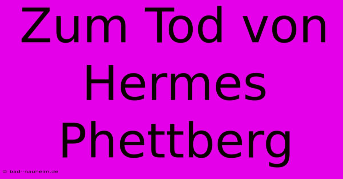 Zum Tod Von Hermes Phettberg