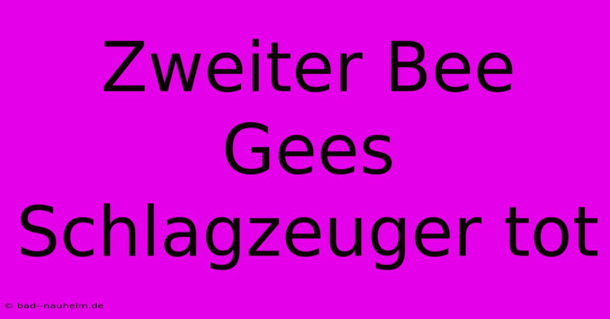 Zweiter Bee Gees Schlagzeuger Tot