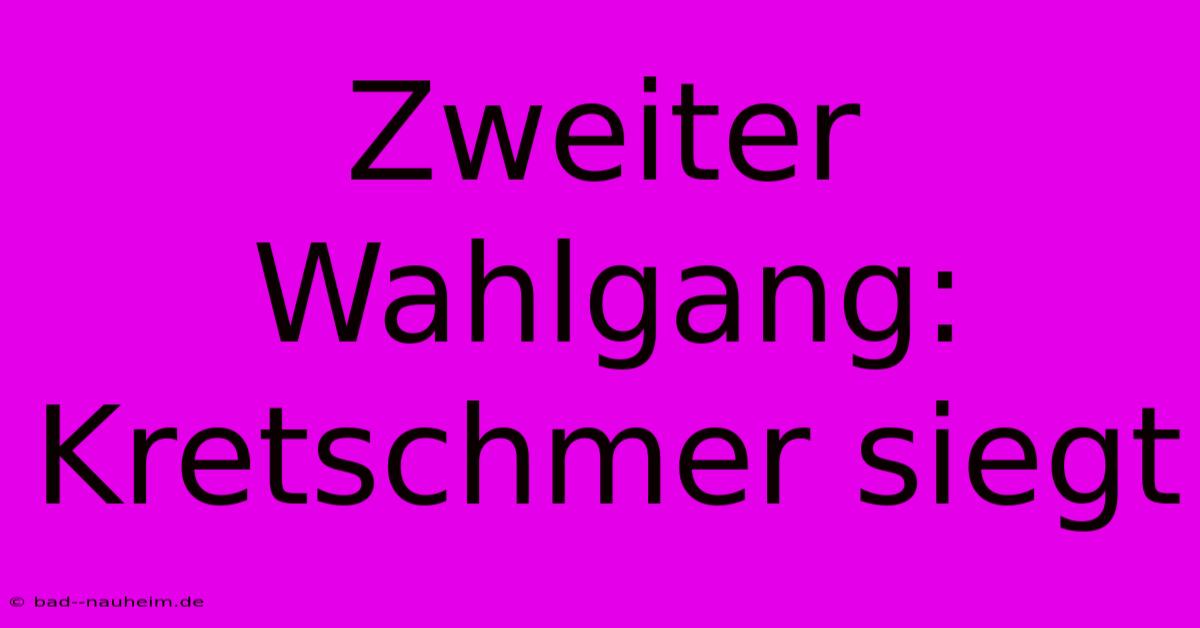 Zweiter Wahlgang: Kretschmer Siegt